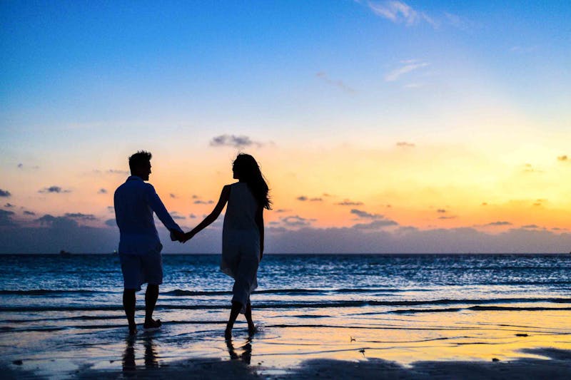 Couple enjoying a romantic date night together